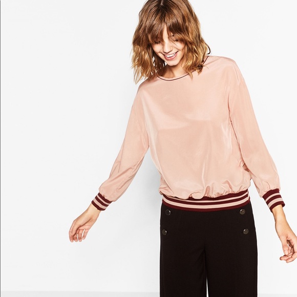 Zara Contrasting Rib Top - Picture 2 of 7